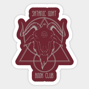 satanic goat book club Sticker